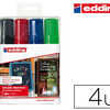 MARQUEUR EDDING CRAIE LIQUIDE E4090 FENÊTRE ARDOISE VERRE POINTE BISEAUTAE TRACA 4/15MM ASSORTIS POCHETTE 4 UNITAS MARQUEUR EDDING CRAIE LIQUIDE E4090 FENÊTRE ARDOISE VERRE POINTE BISEAUTAE TRACA 4/15MM ASSORTIS POCHETTE 4 UNITAS