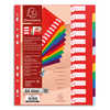 INTERCALAIRE EXACOMPTA POLYPRO PYLENE 12/100E SOUPLE INDACHIRABLE 12 TOUCHES A4+ COLORIS ASSORTIS