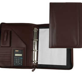 confarencier-a4-calculatrice-p-lastique-fermeture-aclair-pochette-talaphone-portable-4-anneaux-40mm-35-5x26x1cm-marron