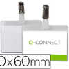 BADGE Q-CONNECT CLIP PVC PINCE MATALLIQUE CARTE BLANCHE FOURNIE FORMAT 60X90MM BADGE Q-CONNECT CLIP PVC PINCE MATALLIQUE CARTE BLANCHE FOURNIE FORMAT 60X90MM