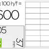 ATIQUETTE ADHASIVE Q-CONNECT 1 05X37MM COINS DROITS IMPRIMANTE JET D'ENCRE LASER COPIEUR BOÎTE 100 FEUILLES 1600 UNITAS ATIQUETTE ADHASIVE Q-CONNECT 1 05X37MM COINS DROITS IMPRIMANTE JET D'ENCRE LASER COPIEUR BOÎTE 100 FEUILLES 1600 UNITAS