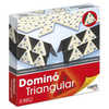 JEU DOMINO TRIANGULAIRE CONTIE NT 56 DOMINOS 4 SUPPORTS BOÎTE