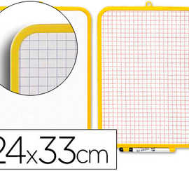 tableau-mini-ardoise-magnatiqu-e-double-face-feutre-brosse-inclus-2-faces-quadrillae-unie-24x33cm