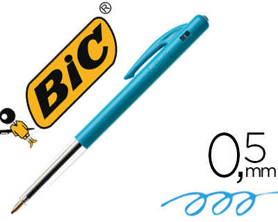 stylo-bille-bic-m10-criture-m-oyenne-0-5mm-encre-classique-clip-retractable-c-t-stylo-couleurs-assorties-bo-te-de-50u