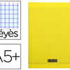 CAHIER PIQUA CLAIREFONTAINE CO UVERTURE POLYPROPYLENE TRANSPARENTE A5+ 17X22CM 96 PAGES 90G SAYES COLORIS JAUNE