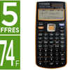 CALCULATRICE CITIZEN SCIENTIFIQUE SR-270X FONCTIONS BASE 2 TYPES ÉCRITURES TOUCHE REPLAY NAVIGATION PILE SOLAIRE ORANGE