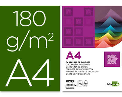 papier-cartonn-liderpapel-a4-180g-m2-unicolore-vert-billard-paquet-100f