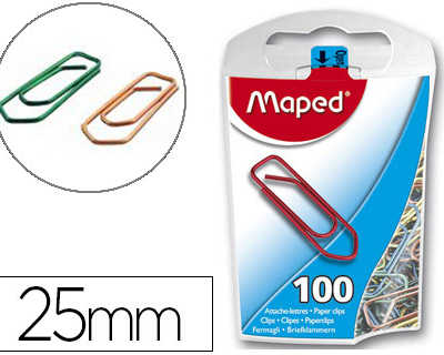 trombone-maped-25mm-couleur-bo-te-plastique-100-unitas