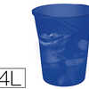 CORBEILLE APAPIER CEP POLYPRO PYLENE RASISTANT FORME CONIQUE POIGNAES ERGONOMIQUES 14L 305X290X334MM HAPPY BLEU