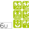 POCHOIR DTM EXPRESSIONS 145X145MM MODÈLES ASSORTIS LOT 6U POCHOIR DTM EXPRESSIONS 145X145MM MODÈLES ASSORTIS LOT 6U