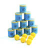 JEU CHAMBOULE TOUT MOUSSE CONT IENT 10 BOÎTES 10X8CM 6 BALLES DIAMETRE 6CM JEU CHAMBOULE TOUT MOUSSE CONT IENT 10 BOÎTES 10X8CM 6 BALLES DIAMETRE 6CM