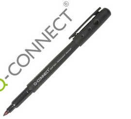 stylo-feutre-q-connect-ohp-pen-permanent-pointe-moyenne-multi-supports-cd-dvd-plastique-coloris-noir