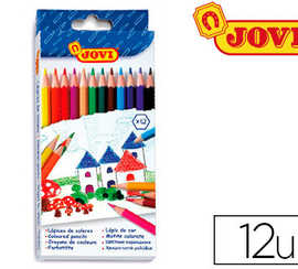 crayon-couleur-jovi-bois-hexag-onal-175mm-mine-7-5mm-couleurs-vives-atui-carton-12-unitas