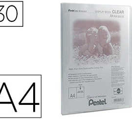 prot-ge-documents-pentel-clear-a4-30-pochettes-transparentes