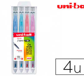 roller-uniball-signo-tsi-encre-gel-effacable-pointe-moyenne-traca-0-7mm-coloris-fun-assortis-pochette-4-unitas