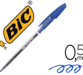 stylo-bille-bic-cristal-clic-a-criture-moyenne-0-5mm-encre-classique-ratractable-embase-striae-bouton-pressoir-bleu
