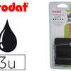 RECHARGE TAMPON TRODAT 4912/49 12T/4952/4992 NOIR BLISTER 3 UNITAS