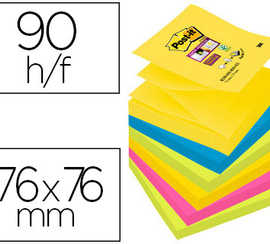 bloc-notes-post-it-recharges-z-notes-super-sticky-rio-76x76mm-100f-repositionnables-adhasif-renforca-6-blocs