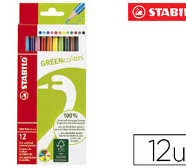 crayon-bois-stabilo-greencolor-s-acologique-finition-vernis-mat-175mm-lutte-contre-daforestation-atui-carton-12-unitas