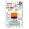 TAMPON ENCREUR TEXTILE RUBAN THERMOCOLLANT 1M CORPS ORANGE FLUO ENCRE NOIRE BLISTER TAMPON ENCREUR TEXTILE RUBAN THERMOCOLLANT 1M CORPS ORANGE FLUO ENCRE NOIRE BLISTER