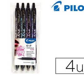 roller-pilot-g2-victoria-ratra-ctable-bille-carbure-de-tungstene-pointe-moyenne-0-7mm-encre-gel-coloris-pochette-4-unita