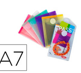 pochette-enveloppe-tarifold-a7-portrait-polypropylene-transparent-coloris-assortis-sachet-6-unitas