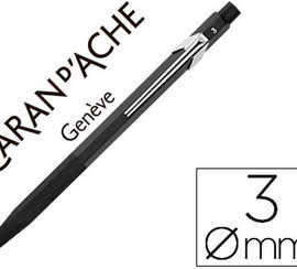 porte-mines-caran-d-ache-alumi-num-collection-fixpencil-grip-caoutchouc-clip-taille-mine-incorpor-mine-3mm-corps-noir