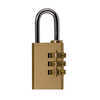 CADENAS À COMBINAISON SIGN EN LAITON MASSIF 72X30MM CADENAS À COMBINAISON SIGN EN LAITON MASSIF 72X30MM