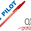 STYLO-BILLE PILOT BP-S ACRITUR E MOYENNE 0.5MM ENCRE DOUCE POINTE INDAFORMABLE RECHARGEABLE CORPS TRANSLUCIDE ROUGE