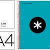 CAHIER SPIRALE LIDERPAPEL ANTA SERIE ANTARTIK A4 UNI REEMBORDÉE 120F 100G MICRO-PERFORÉES BANDES 4 TROUS TURQUOISE CAHIER SPIRALE LIDERPAPEL ANTA SERIE ANTARTIK A4 UNI REEMBORDÉE 120F 100G MICRO-PERFORÉES BANDES 4 TROUS TURQUOISE