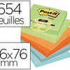 BLOC NOTES POST-IT 654 100F 76 X76MM COLORIS ASSORTIS LOT 12U BLOC NOTES POST-IT 654 100F 76 X76MM COLORIS ASSORTIS LOT 12U