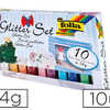 POUDRE PAILLETÉE FOLIA TUBE 14G 10 COULEURS ASSORTIES 10 UNITÉS