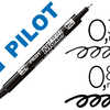 STYLO-FEUTRE PILOT TWIN MARKER POINTE FIBRE POLYESTER FINE 0.3MM ET LARGE 0.8MM TOUS SUPPORTS COLORIS NOIR STYLO-FEUTRE PILOT TWIN MARKER POINTE FIBRE POLYESTER FINE 0.3MM ET LARGE 0.8MM TOUS SUPPORTS COLORIS NOIR