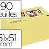 BLOC-NOTES POST-IT SUPER STICK Y 51X51MM 90F REPOSITIONNABLES COLORIS JAUNE