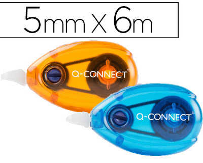 correcteur-q-connect-davidoir-ruban-5mmx6m-correction-latarale-coloris-orange-et-bleu-blister-de-2-unitas