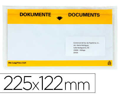 enveloppe-q-connect-porte-docu-ments-auto-adh-sive-225x122mm-texte-anglais-allemand-impression-noir-jaune-bo-te-100u