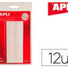 PASTILLE AUTO AGRIPPANTE APLI ADHASIVE 19MM DIAMETRE COLORIS BLANC 12 UNITAS