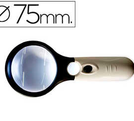 loupe-alectrique-q-connect-len-tille-verre-ronde-75mm-diametre-monture-abs-grossissement-par-3-3-ampoules-led