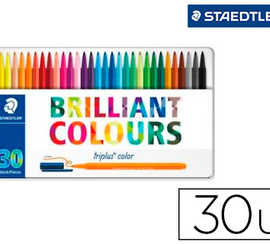 feutre-coloriage-staedtler-tri-plus-color-323-brilliant-colours-pointe-moyenne-1mm-bo-te-matal-30-unitas