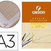 BLOC PAPIER MILLIMATRA CANSON OPAQUE LISSE RASISTANT 90G A3 297X420MM COLORIS BISTRE 50F