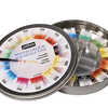AQUARELLE PABAO 1 PINCEAU AQUA RELLE BOÎTE EN MATAL RONDE 12 DEMI-GODETS AQUARELLE PABAO 1 PINCEAU AQUA RELLE BOÎTE EN MATAL RONDE 12 DEMI-GODETS