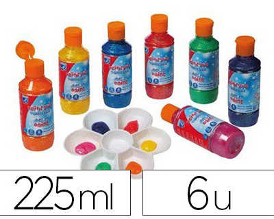 gel-lefranc-bourgeois-paillet-e-pigment-lavable-dilution-eaucoloris-assortis-bo-te-6-flacons-250ml