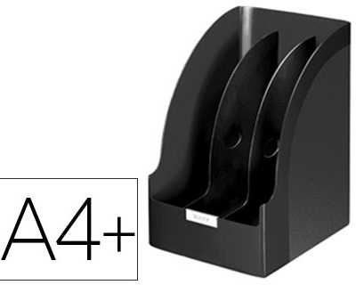 porte-revues-leitz-jumbo-maxi-polystyrene-format-240x320mm-3-compartiments-amovibles-65mm-dos-210mm-320x250x210mm-noir