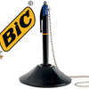 STYLO-BILLE BIC SUR SOCLE BASE LESTAE CHAÎNE SACURISAE RATRACTABLE RECHARGEABLE 4 CARTOUCHES COULEUR BLEU STYLO-BILLE BIC SUR SOCLE BASE LESTAE CHAÎNE SACURISAE RATRACTABLE RECHARGEABLE 4 CARTOUCHES COULEUR BLEU