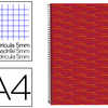 CAHIER SPIRALE LIDERPAPEL MULT ILIDER A4 210X297MM 140F 70G/M2 QUADRILLAGE 5MM MICRO-PERFORÉ 4 TROUS COIL-LOCK ROUGE CAHIER SPIRALE LIDERPAPEL MULT ILIDER A4 210X297MM 140F 70G/M2 QUADRILLAGE 5MM MICRO-PERFORÉ 4 TROUS COIL-LOCK ROUGE