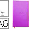 CARNET RHODIA WEBNOTEBOOK A6 9 X14CM COUVERTURE SIMILI CUIR VIOLET 192 PAGES 90G UNI ALASTIQUE MARQUE-PAGE ORANGE