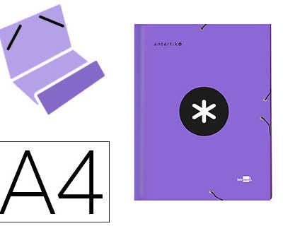 trieur-liderpapel-antartik-carton-rembord-12-compartiments-lastiques-coloris-violet