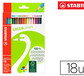 crayon-bois-stabilo-greencolor-s-acologique-finition-vernis-mat-175mm-lutte-contre-daforestation-atui-carton-18-unitas