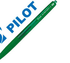 stylo-bille-pilot-super-grip-g-r-tractable-pointe-fine-coloris-vert