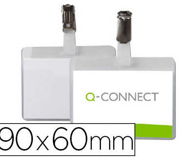 badge-q-connect-clip-pvc-pince-matallique-carte-blanche-fournie-format-60x90mm